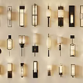 Various Modern Wall Lamps With Different Designs And Decorative Styles 3d model
