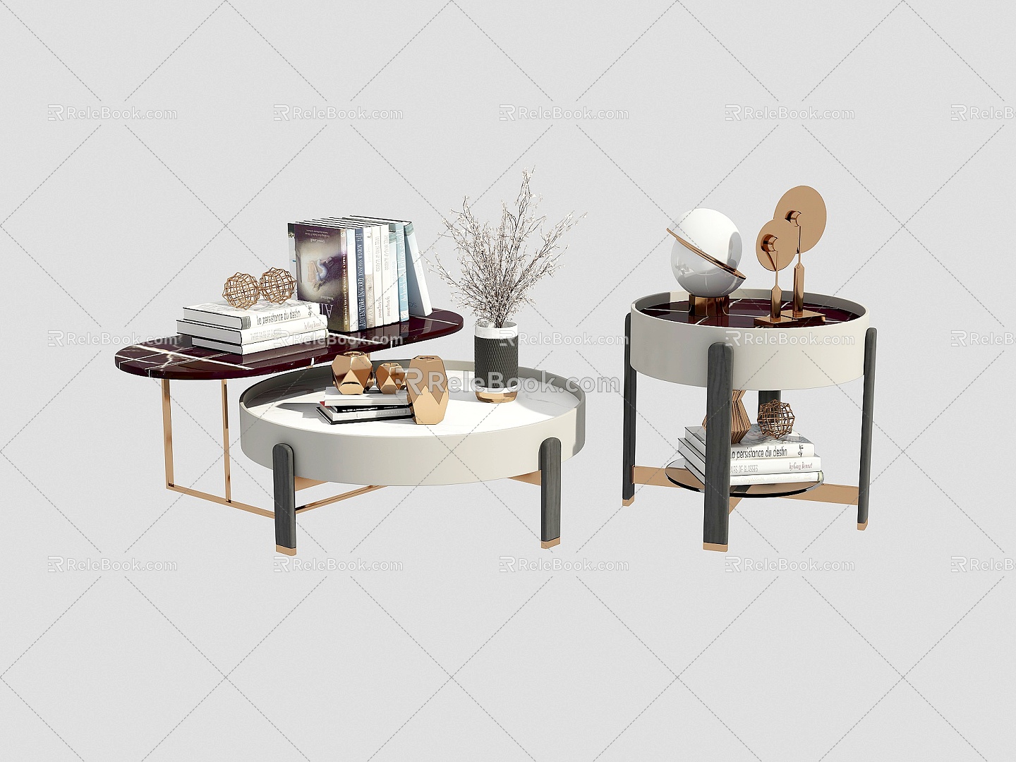 Coffee table side table corner table 3d model