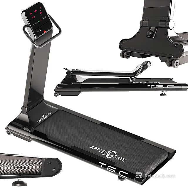 Modern APPLERUN Treadmill Fitness Equipment For Home Gym With Digital Control And Running Belt 3d model 