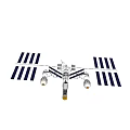International Space Station With Solar Panels And Modular Structure In Space 3d model