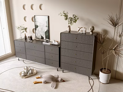 Modern Wood Grain Cabinet Simple Style Cabinet Whole Cabinet Sideboard Balcony Cabinet Storage Cabinet Entrance Cabinet 3d model