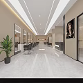Modern Hair Salon Interior With Black Chairs Mirrors And Marble Floor