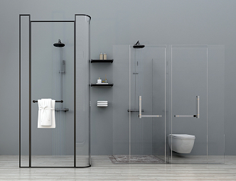 Modern shower room 3d model