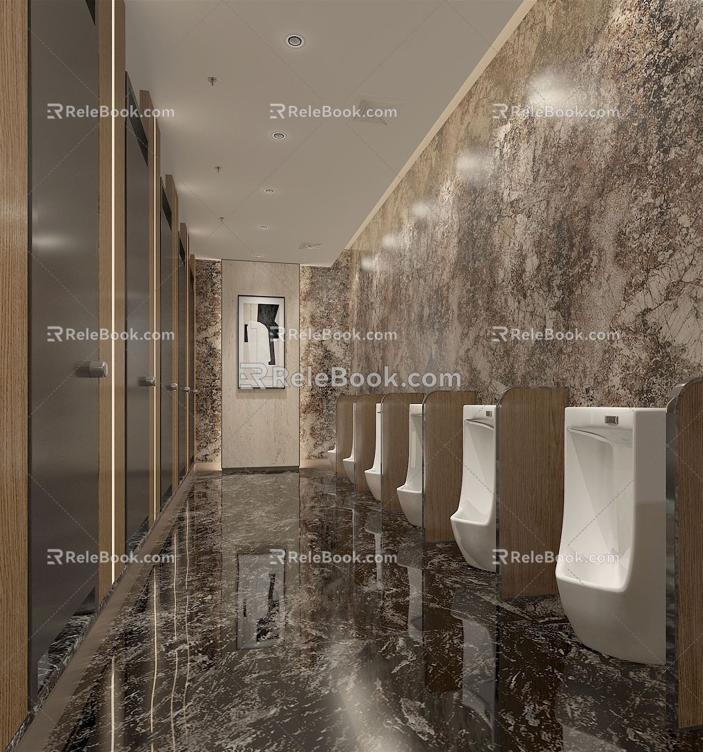 Public toilet Modern toilet 3d model