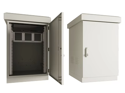 Industrial Electrical Enclosure With Secure Locking Door And Internal Metal Frame 3d model