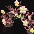 Colorful Flower Decorated Event Entrance Arch With Pink Yellow Purple Blooms