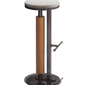 Modern Bar Stools With Metal Frames Leather Seats And Unique Backrest Designs 3d model
