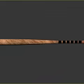Classic Wooden Baseball Bat With Black Striped Handle And Smooth Finish