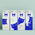 Milk drinks 3d model