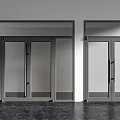 Modern Entrance Doors With Glass Panels And Metal Frames In Sleek Design