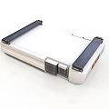 White Flatbed Electronic Scanner Appliance With Modern Black Side Panels