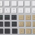 Modern Electrical Switch Panels With White Black Beige Colors And Various Design Styles