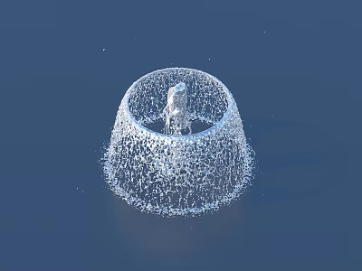 Modern Garden Ornament With Translucent Mesh Structure And Small Decorative Figure 3d model