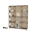 Decorative Shelf Bookshelf Solid Wood Decorative Shelf Bookcase Decorative Ornaments 3d model