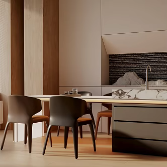 Modern table combination 3d model