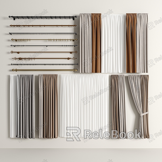 Modern Curtain Window Screen Curtain Rod model