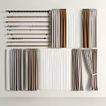 Curtains With Various Styles And Decorative Rods In White Brown Gray Colors