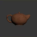 Terracotta Clay Teapot With Handle And Spout For Daily Household Use