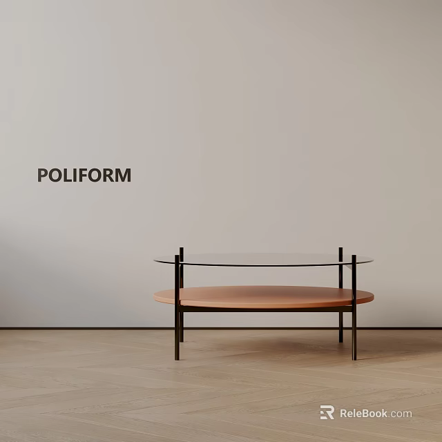 Modern Sofa And Coffee Table Set With Glass Top Wooden Shelf And Black Metal Legs 3d model 