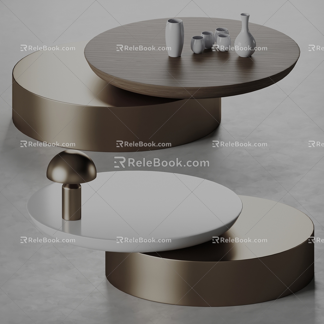 NATUZZI Coffee Table Light Luxury Coffee Table Metal Coffee Table 3d model