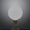 Modern Transparent Spherical Light Bulb With Golden Base Electronic Appliance