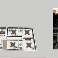 Hotel Mahjong Room Interior Layout With Gaming Tables Chairs And Green Plants