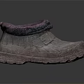 Warm Winter Snow Boots With Purple Fur Trim And Buckle Strap Design