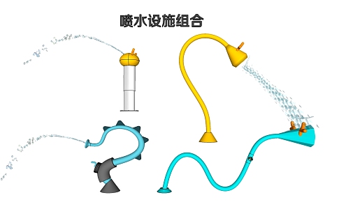 modern sprinkler water facilities 3d model