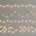 Decorative String Lights With Warm White Bulbs Hanging In Various Shapes For Indoor Decoration