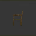 Wooden Outdoor Bench with Slatted Back and Seat and Armrests in Classic Brown Finish
