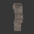 Intricate Stone Sculpture with Carved Figure on Detailed Architectural Stone Structure