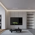 Modern Living And Dining Room Open Concept Interior With Sofa Dining Table And Decor