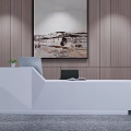 Modern Reception Desk Company Front Desk 3d model