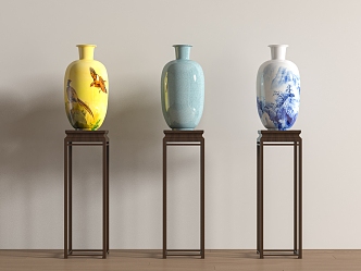 New Chinese-style Ceramic Vase 3d model