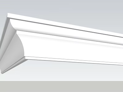 Decorative White Gypsum Ceiling Cornice For Modern Interior Design And Home Decoration 3d model