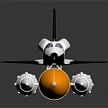 Space Shuttle Model Design With White Orbiter And Orange External Tank 3d model