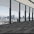 Modern Window Curtains For Large Windows With Beautiful City View In Bright Room