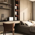Tatami bedroom multi-function room custom furniture custom components 3d model