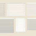 White Window Blinds With Various Designs For Home Decor 3d model