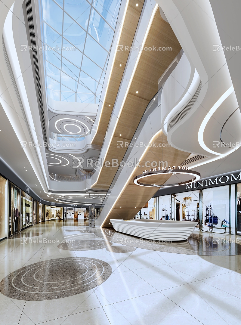 Shopping Mall Shopping Mall Hall Shopping Mall Atrium Shopping Mall Shops Shopping Mall Service Desk 3d model