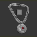 Luxury Daily Wear Necklace With Braided Chain And Spherical Red Gemstone Pendant