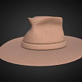 Stylish Brown Wide Brim Hat With Classic Band And Elegant Design