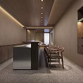 Japanese Style Restaurant Interior With Wooden Bar Seating And Minimalist Design Elements