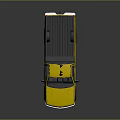 Yellow GMC Pickup Truck With Black Bed Front Grille And Off Road Wheels