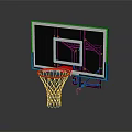 Professional Basketball Hoop Sports Equipment With Sturdy Backboard And Red Blue Net