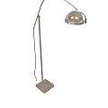 Modern Floor Lamp With Adjustable Metal Stand And Glass Shade For Living Room
