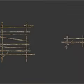 Two Different Sizes Metal Scaffolding Frame Structures For Building Construction Support