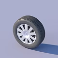 Durable High Quality Car Tire With Silver Alloy Wheel Rim And Deep Tread Pattern Design