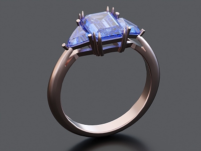 Diamond Ring Platinum Ring Gold Ring Jewelry 3d model