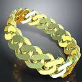 Shiny Golden Chain Link Bracelet With Stylish Design For Daily Accessory